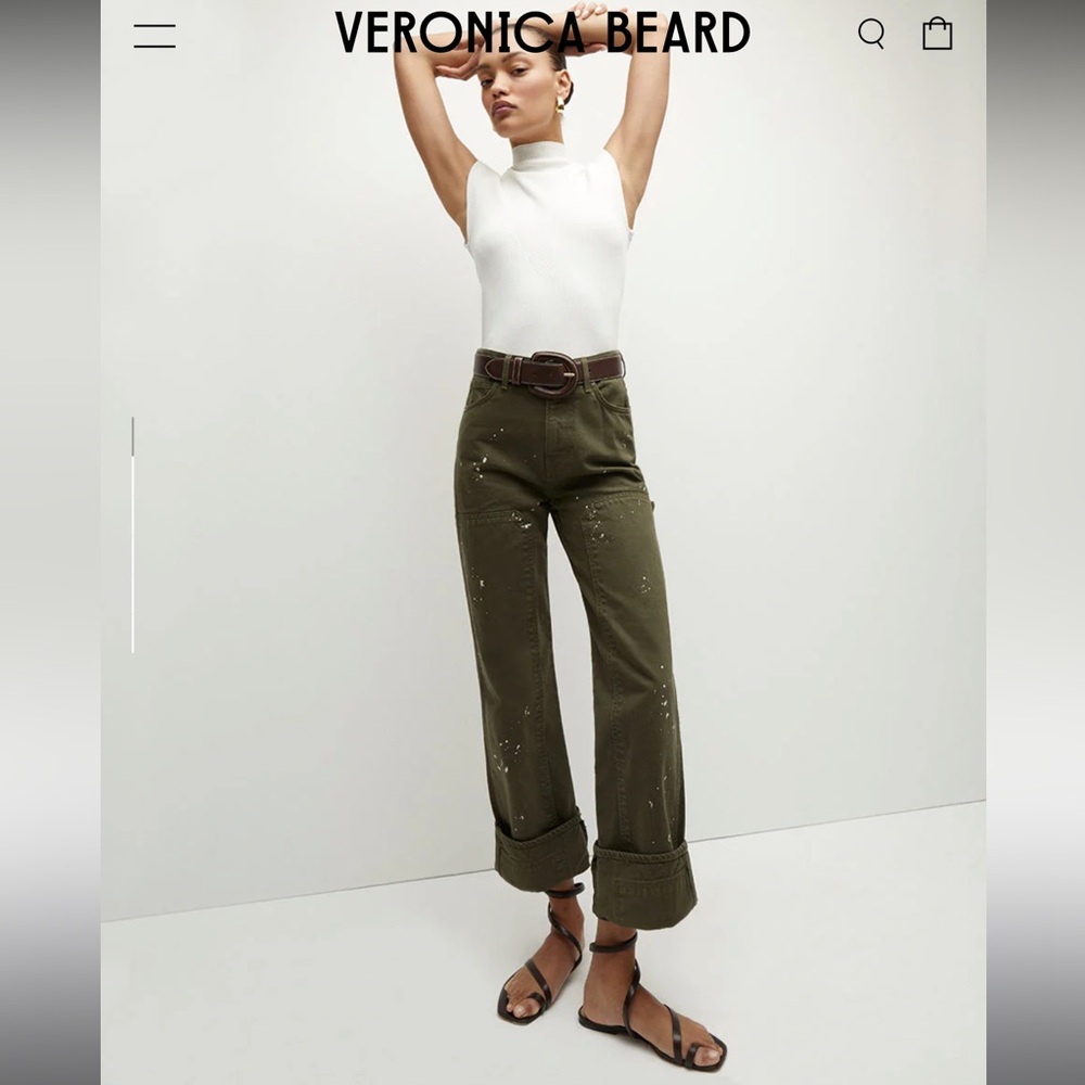 VERONICA BEARD Dylan Cuffed Straight-Leg Jean